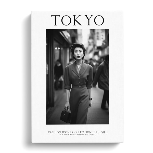 XMKTMKT-226 Fashion Icons Woman Tokyo Japan - Wrapped Canvas Graphic Art